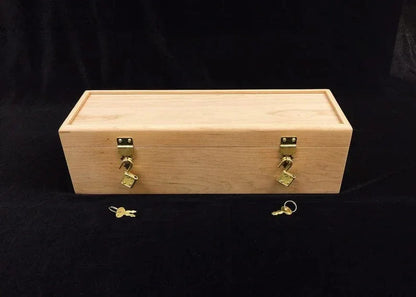 Personalized Wedding Wine Box w/ Hinges & 2 Locks- Holds 1 Bottle of Wine - The Designcraft Studio