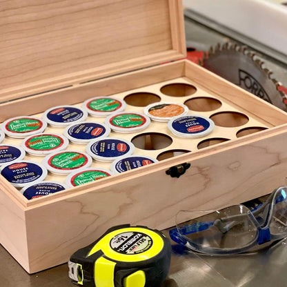 K-Cup Storage Box | All You Need Is Love And Coffee | Our Classic Handmade Design | The Designcraft Studio | Keurig Storage Idea - The Designcraft Studio