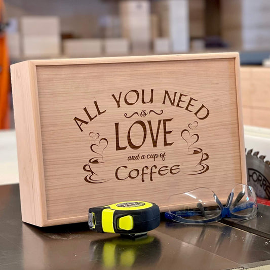 The Designcraft Studio Tea Boxes K-Cup Storage Box | All You Need Is Love And Coffee | Our Classic Handmade Design | The Designcraft Studio | Keurig Storage Idea