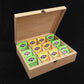 The Designcraft Studio Tea Boxes Unfinished Wooden Engraved Tea Box with Hinges & Latch-12 1/8 x 9 1/4 x 3 3/4-unfinished wood box-engravable wood box-12 compartments