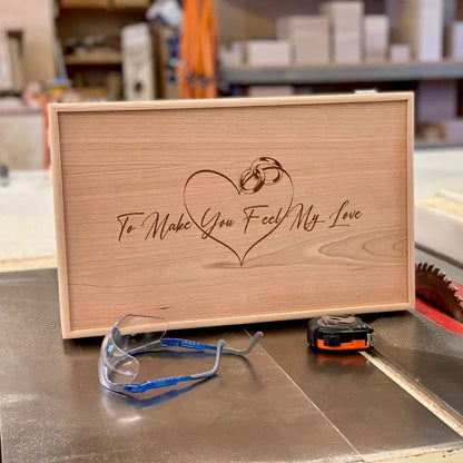 The Designcraft Studio Wedding Boxes Extra Large Wood Box with Lid-Wedding Gift-Engagement-Handmade-Gifts-Memory Box-Engraved Keepsake Box-Personalized-Couple Anniversary Gift